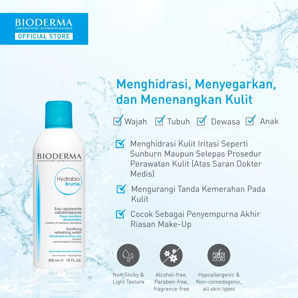 Hydrabio Brume 300 ml - Facial Spray untuk Semua Jenis Kulit