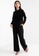 ck Calvin Klein black Velour Cropped Top CA6C7AA5F84B95GS_4