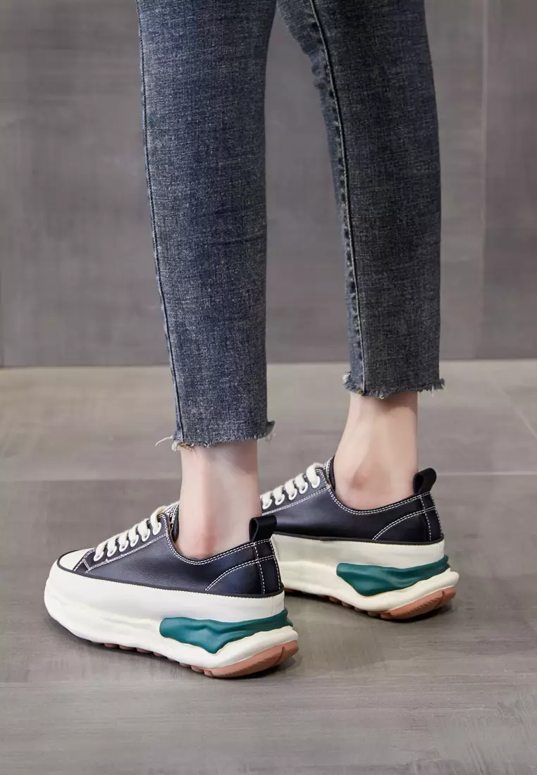 Color Matching Leather Sneakers RX2526