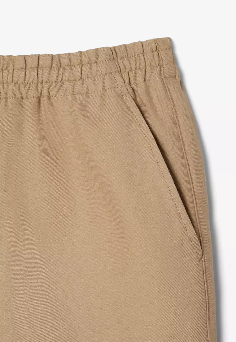 Regular Fit Linen Twill Pants