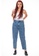 London Rag blue Multi Panel Washed Mom Jeans in Mid Blue 3D548AAF5CA2FAGS_6