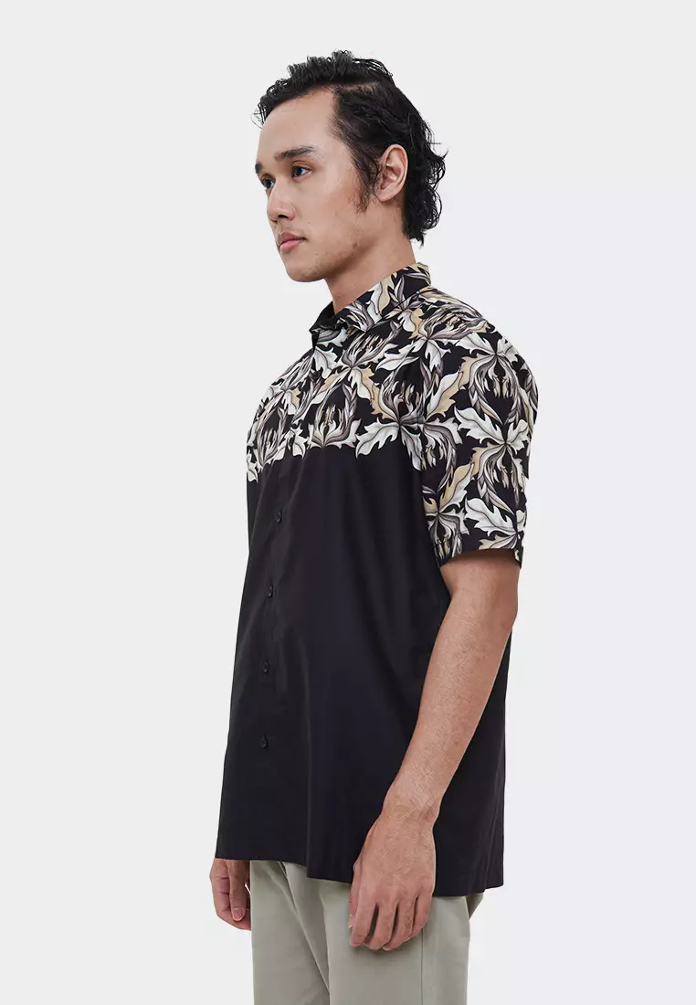 Manzone kemeja lengan pendek Konrad - black