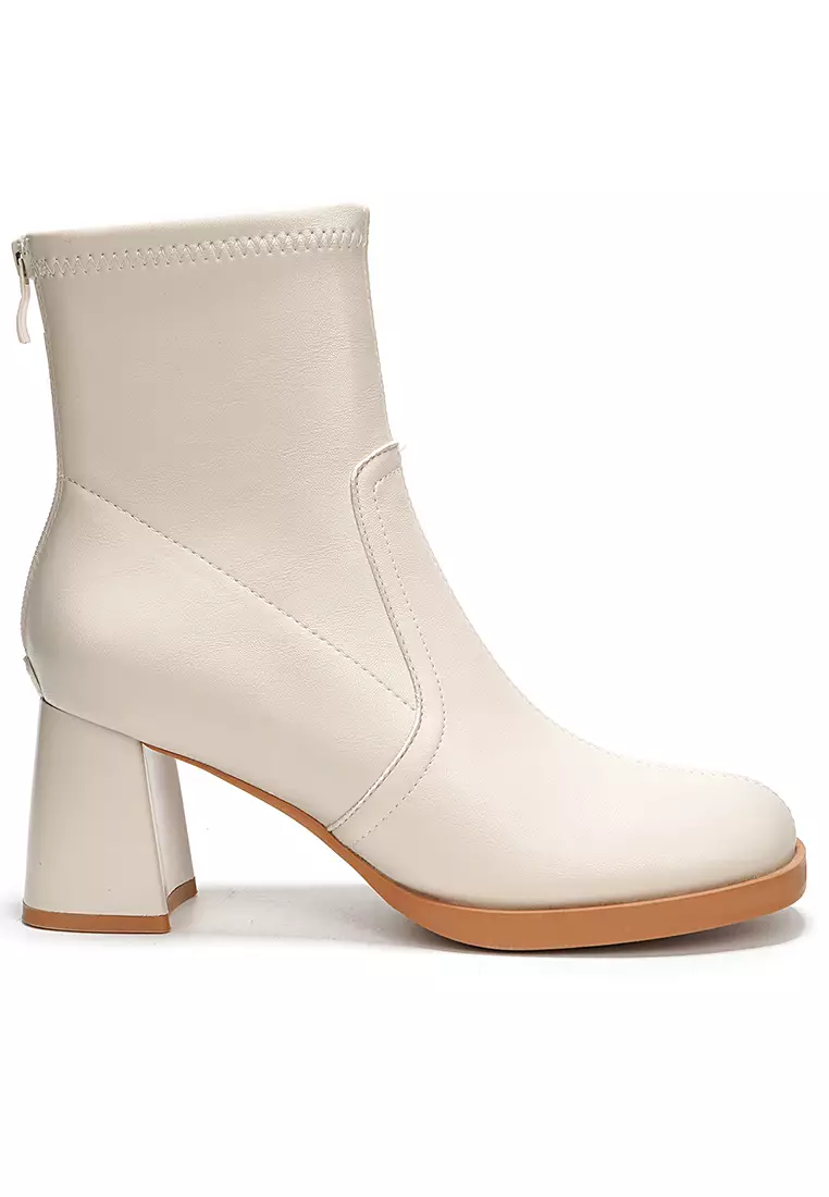 Discount on Twenty Eight Shoes  shoes - SKU: 6.5CM Square Toe Zipper Ankle Boots BY8365-21