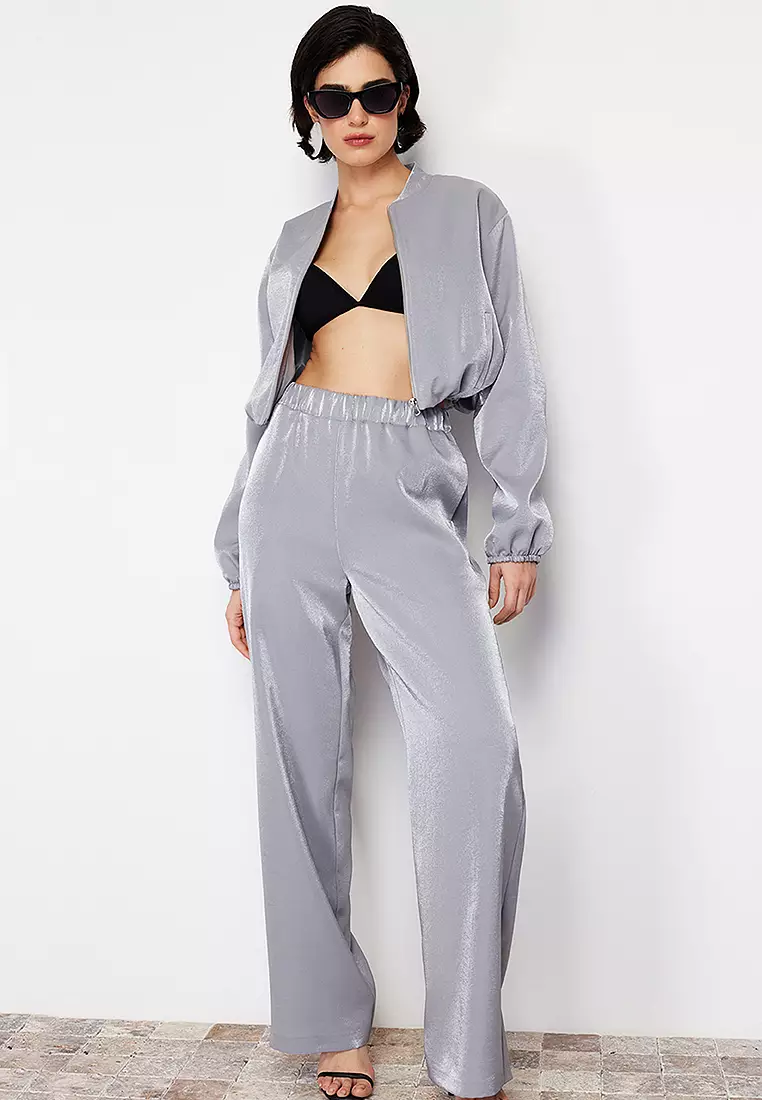 Wide Leg Satin Pants