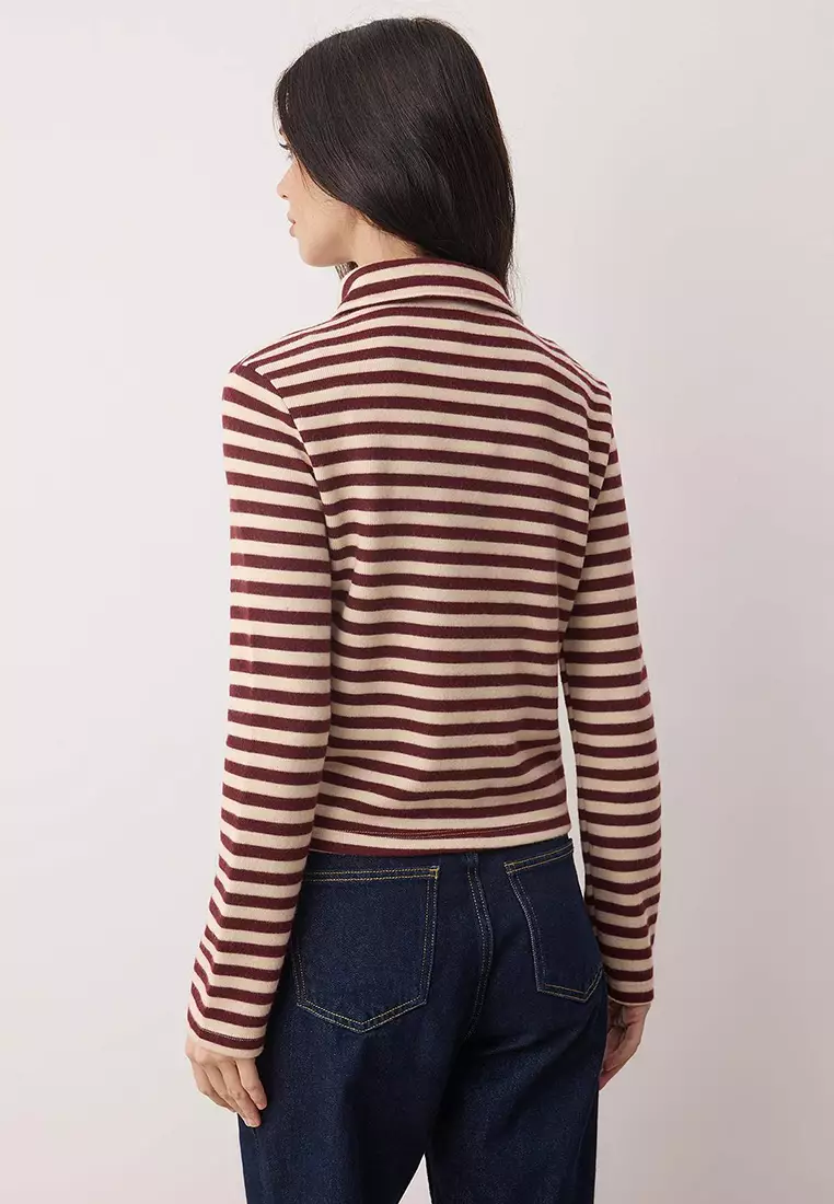 Striped Buttoned Blouse
