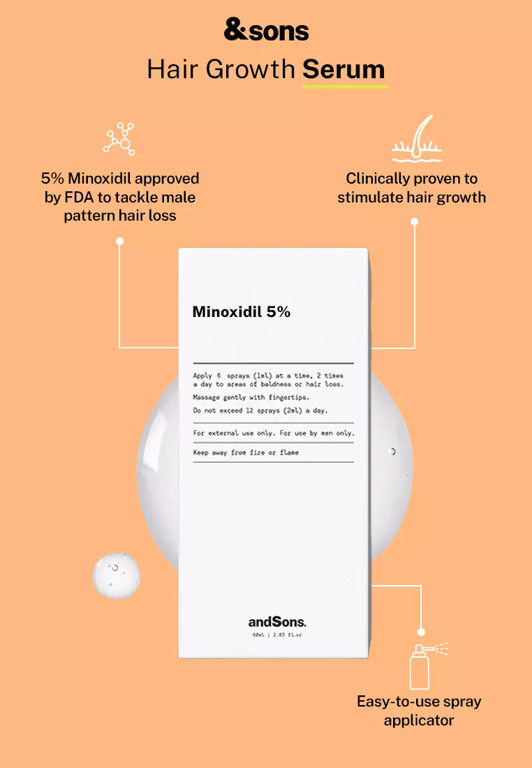 andSons Hair Regrowth Minoxidil 5% (60ml)