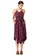 Indya red Maroon Floral Belted High Low Dress 9A315AAF847C41GS_1
