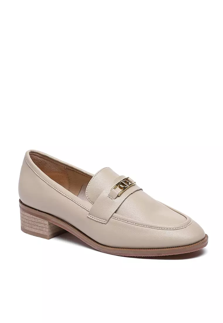 金屬搭扣真皮樂福鞋 TH128-9