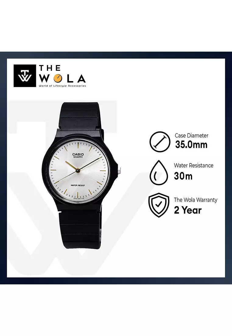 Men's Analog MQ-24-7E2 Black Resin Band Casual Watch