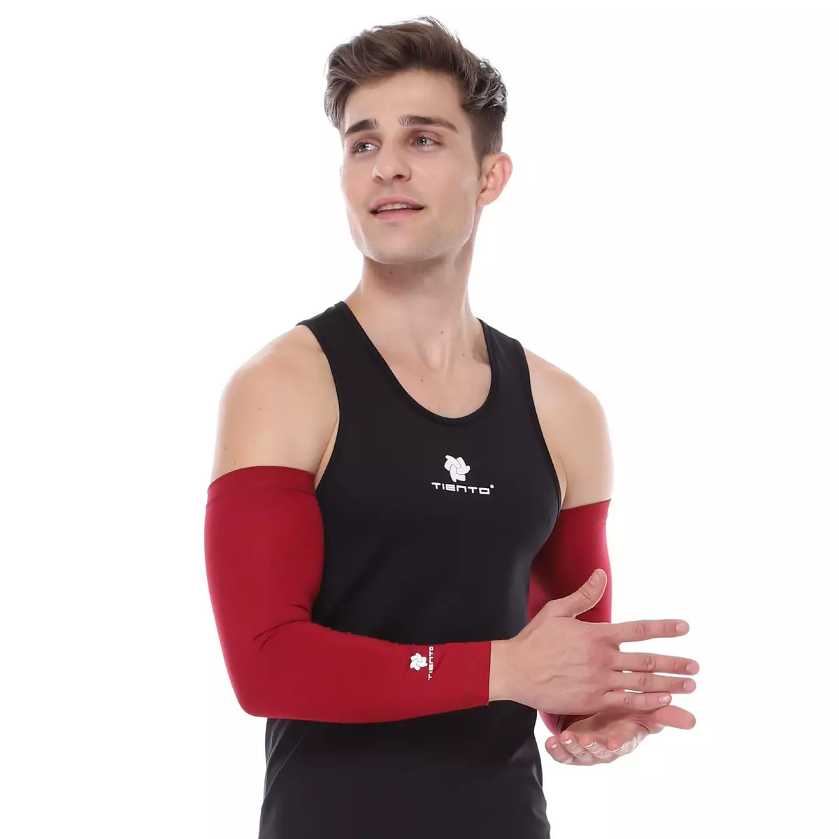 Manset Tangan / Hand Sleeve/ Arm Sleeve Maroon Men