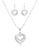 SO SEOUL silver Amora Open Heart Hoop Earrings And Necklace Set 7A4B5AC390F975GS_1