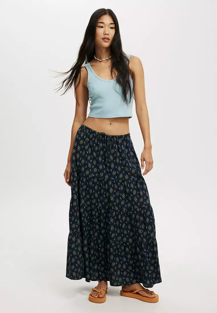 Buy Cotton On Haven Tiered Maxi Skirt 2025 Online | ZALORA