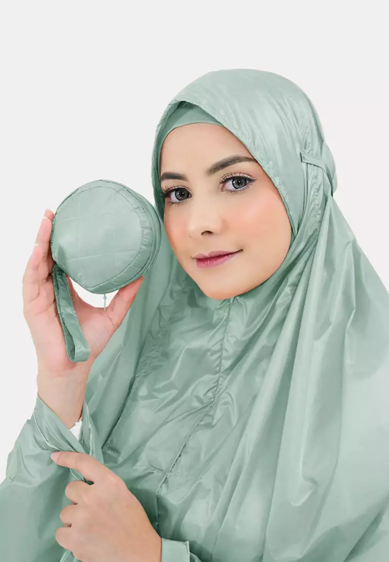 Zelena - Jayda Travel Prayer Set | Mukena Dewasa Basic Resleting 2in1 - Matcha