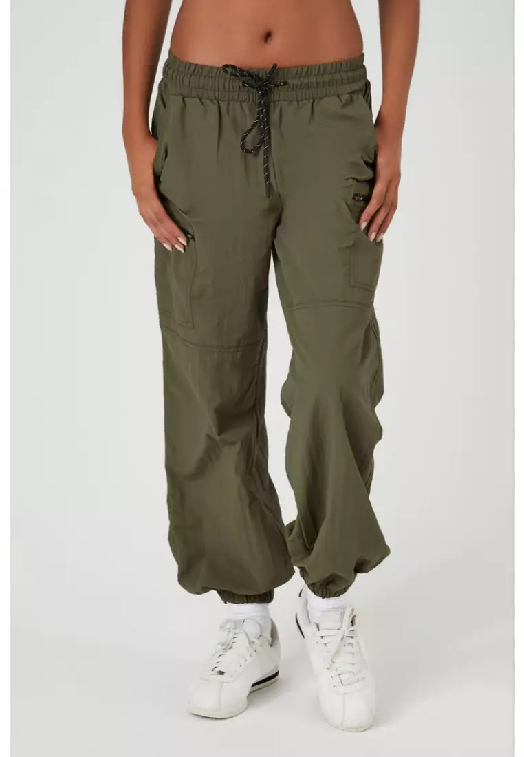 Buy FOREVER 21 Zippered Cargo Mid Rise Joggers 2024 Online