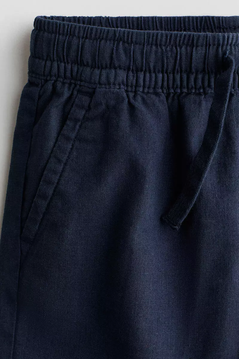 Linen-blend shorts