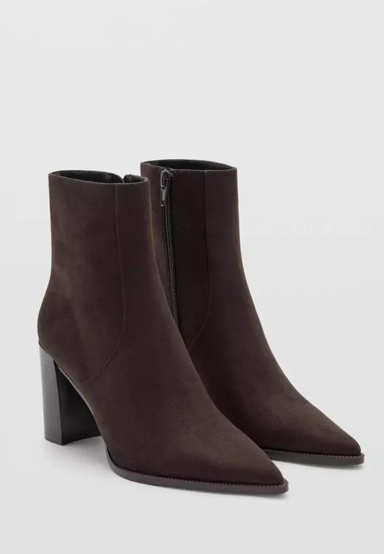 Pointed Heeled Ankle Boots