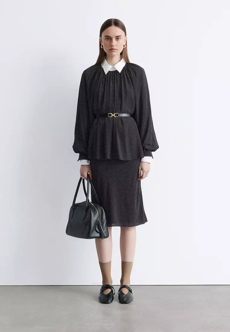 Balloon-Sleeve Blouse