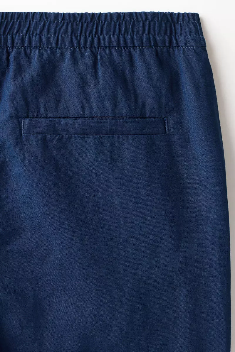 Regular Fit Linen-blend trousers