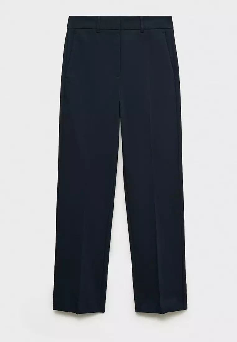 Straight-Cut Crop Trousers