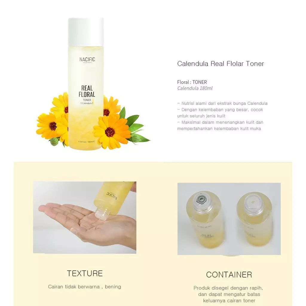 Nacific Real Floral Calendula Toner (180ml)