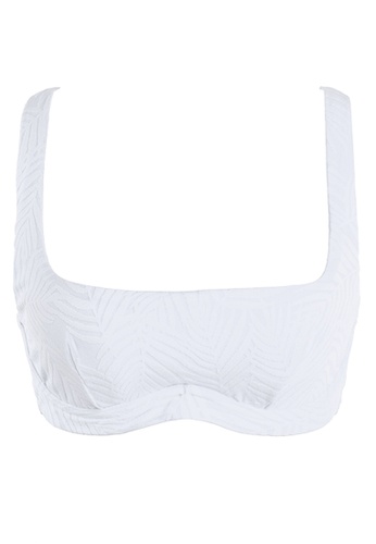 Sunseeker white Minimal Cool D Cup Bikini Top 994E0USA9A6B3AGS_1