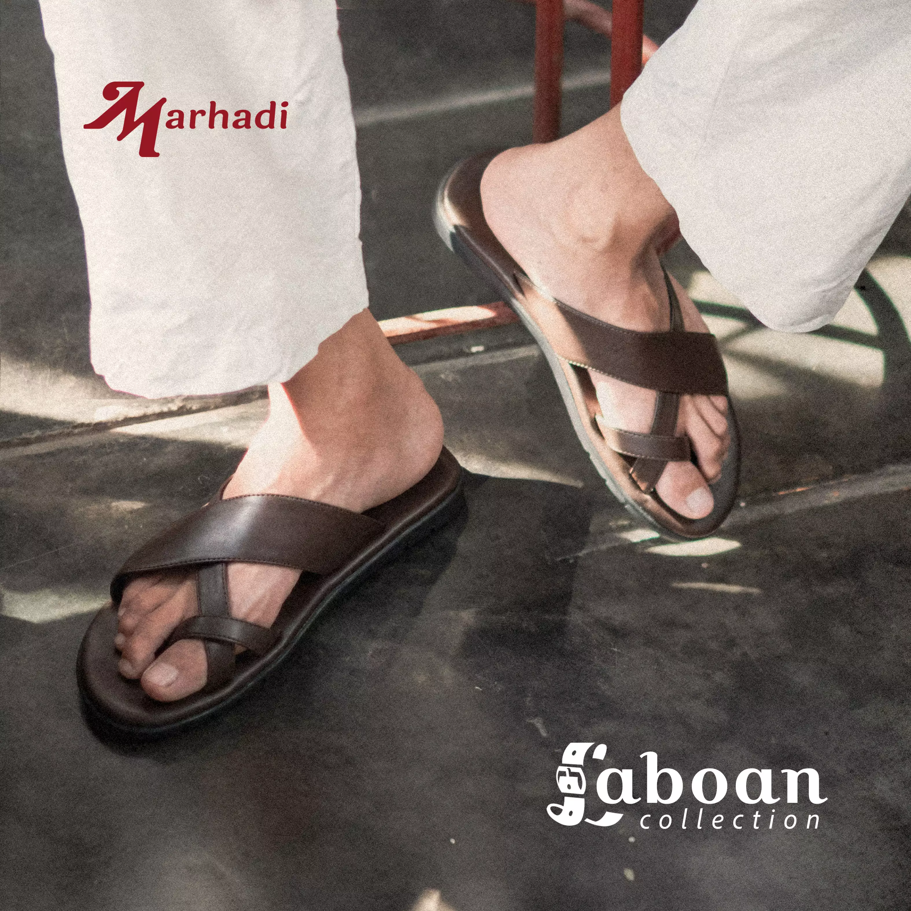 Marhadi Sandal Pria Sendal Kulit Cowok - Laboan Toe Loop