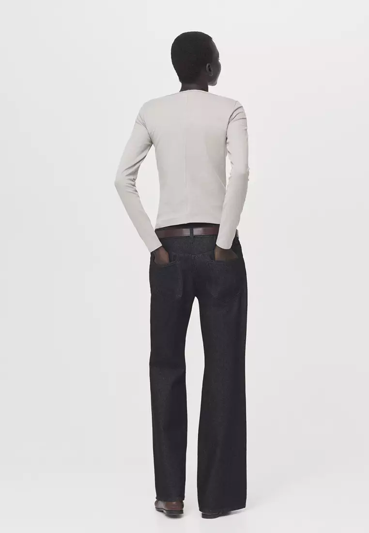 Cotton Boat Neck T-Shirt