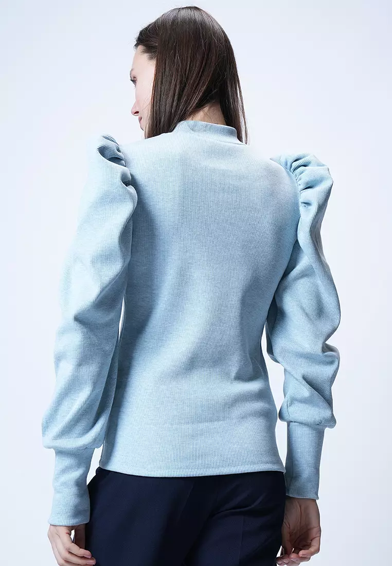 Long Puff Sleeves Top