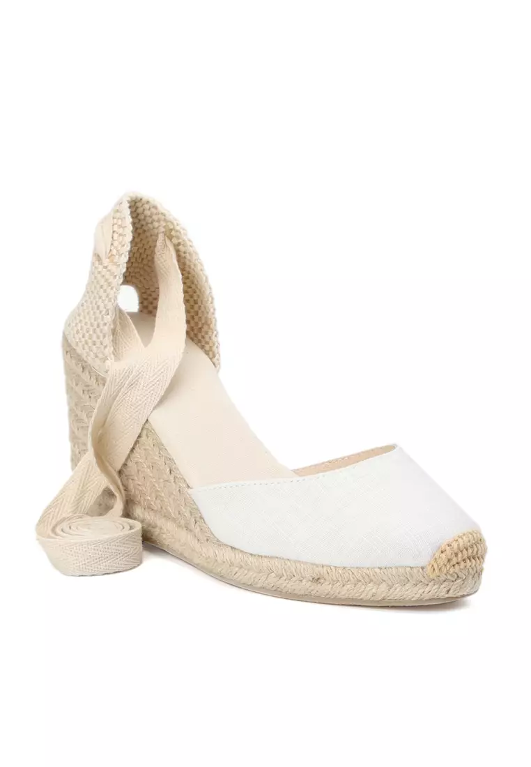 Buy Twenty Eight Shoes 9CM Lace Up Canvas Wedge Espadrilles HB101