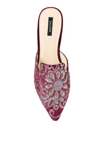 Jual iZALORAi Sequin Embroidered Flats Original iZALORAi 