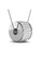 Her Jewellery white Roller Pendant (White, Small) - Made with premium grade crystals from Austria HE210AC68ECLSG_2
