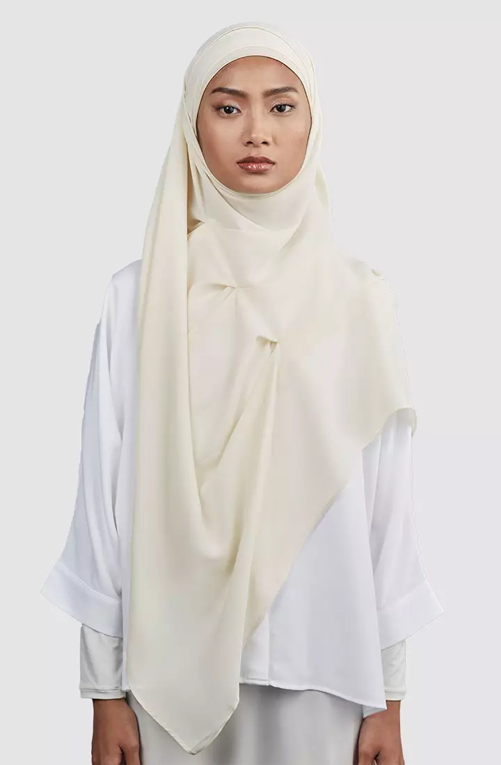 HUSNA ORIKAMI BOX PLEATED SCARF