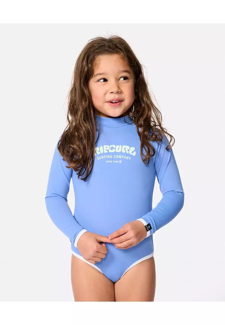 Girl Surf Puff Ls Surfsuit -Girl 13KJRV-BLUE