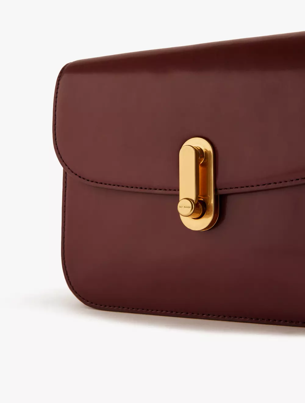 Kkayli Polished Leather Satchel Bag Taupe