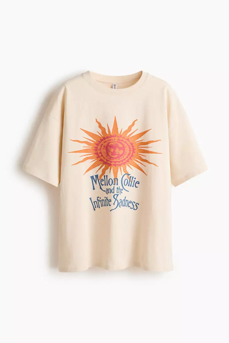 Oversized print-motif T-shirt