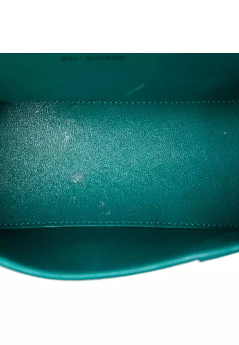 Pre-Loved Balenciaga Croc Embossed Calfskin Hourglass Top Handle Bag Xs