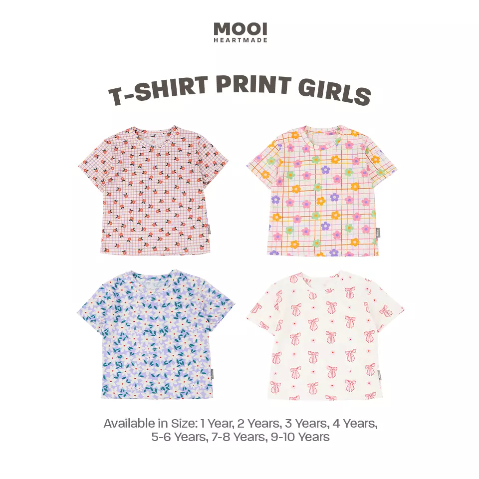 Mooi Atasan Anak Perempuan T-shirt Print - Lavender Haze