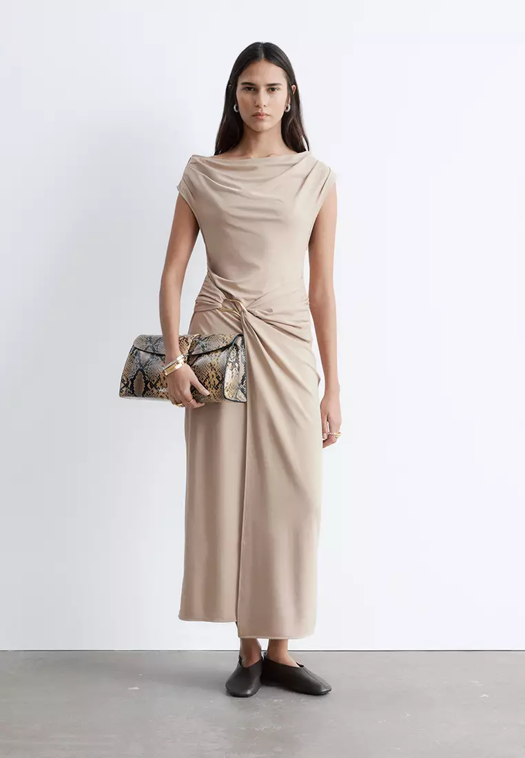 Draped Midi Dress