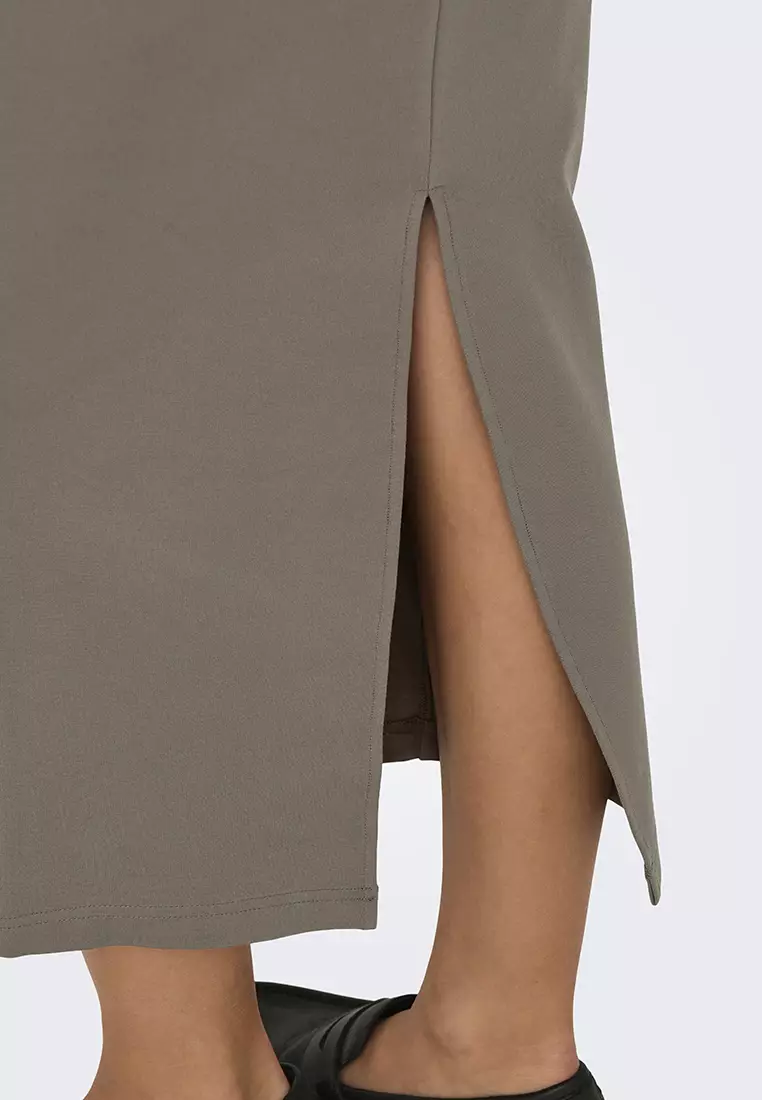 Tia Long Slit Pencil Skirt
