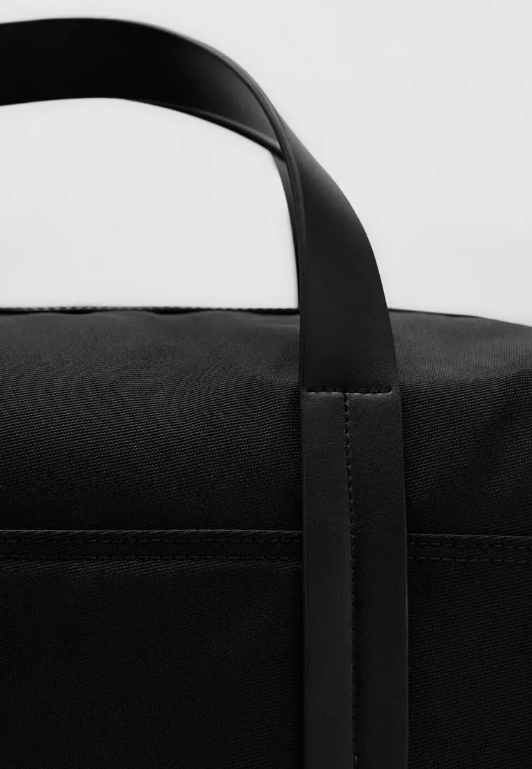 Combined Leather Bowling Duffle Bag