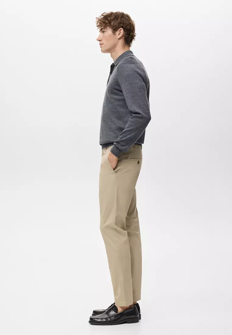 Pantalon Cropped Tapered Chino Pants