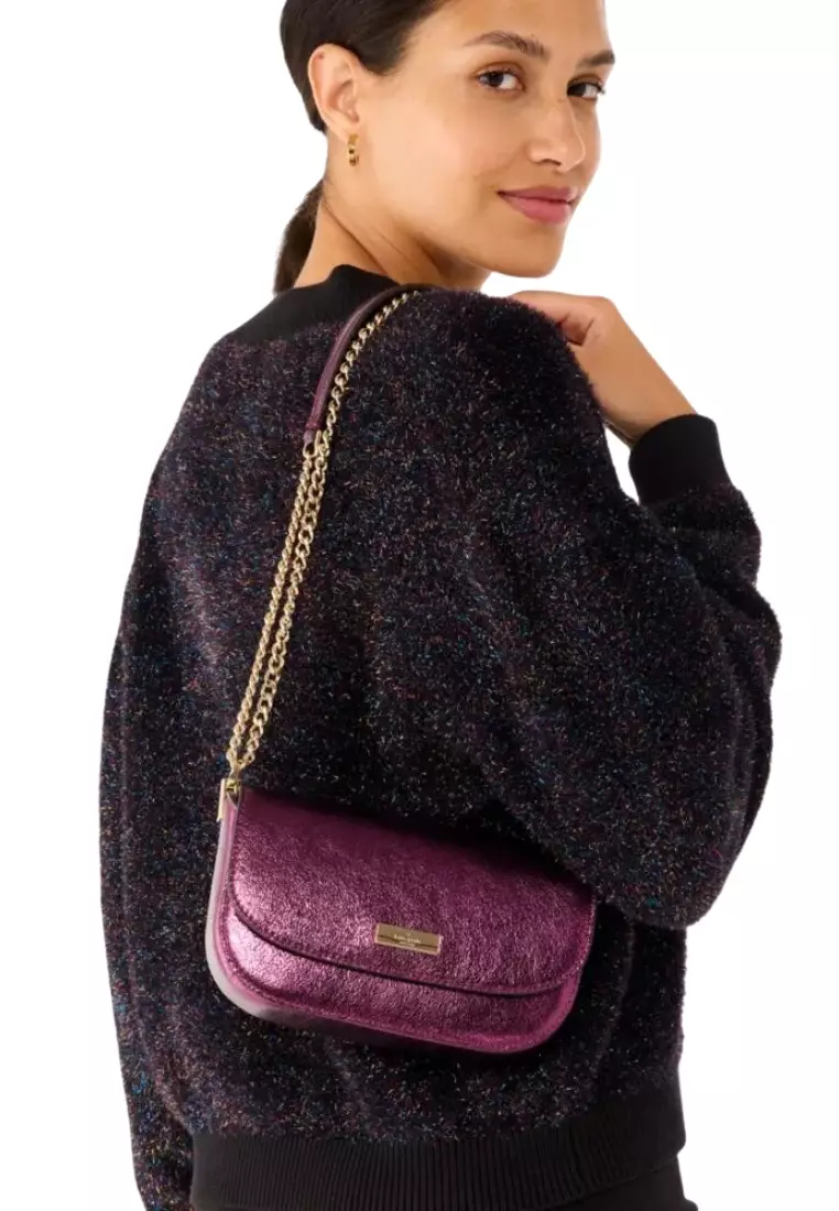 線上選購 Kate Spade Kate Spade Krista Metallic Chain Flap Crossbody Bag In ...