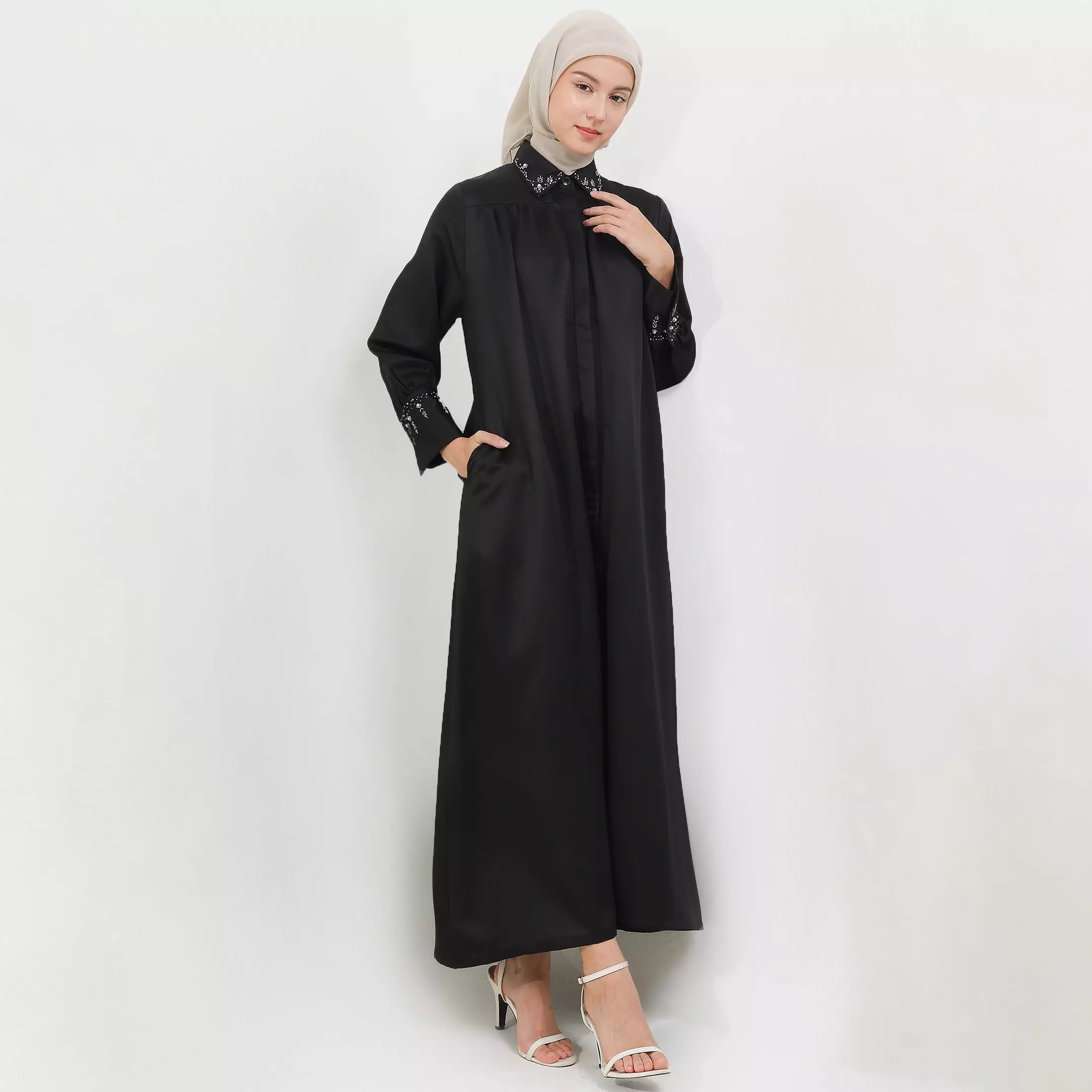 MFMW Anjani Dress Gamis Hitam With Payet