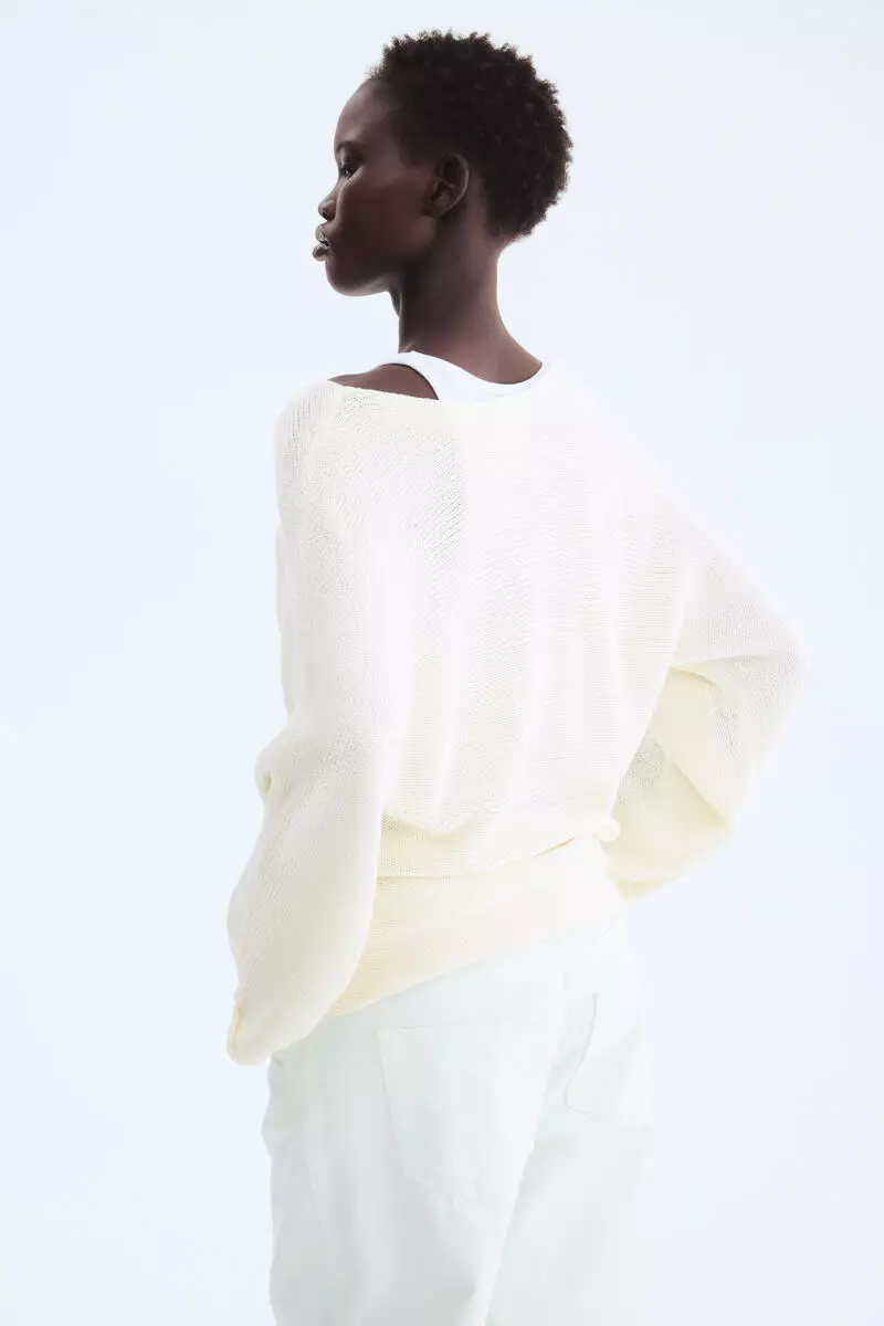 Boat-neck jumper