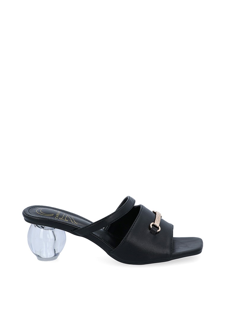 Black Erana Ball-Heel Sandals