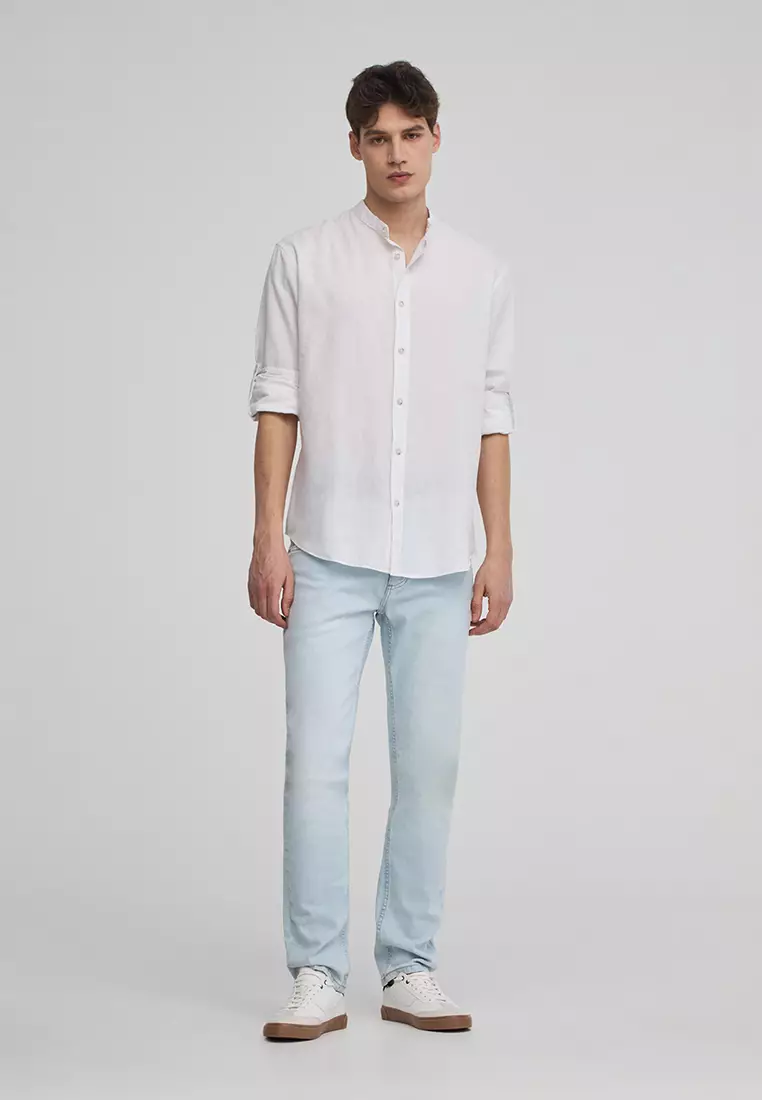 Mandarin Collar Shirt for Men