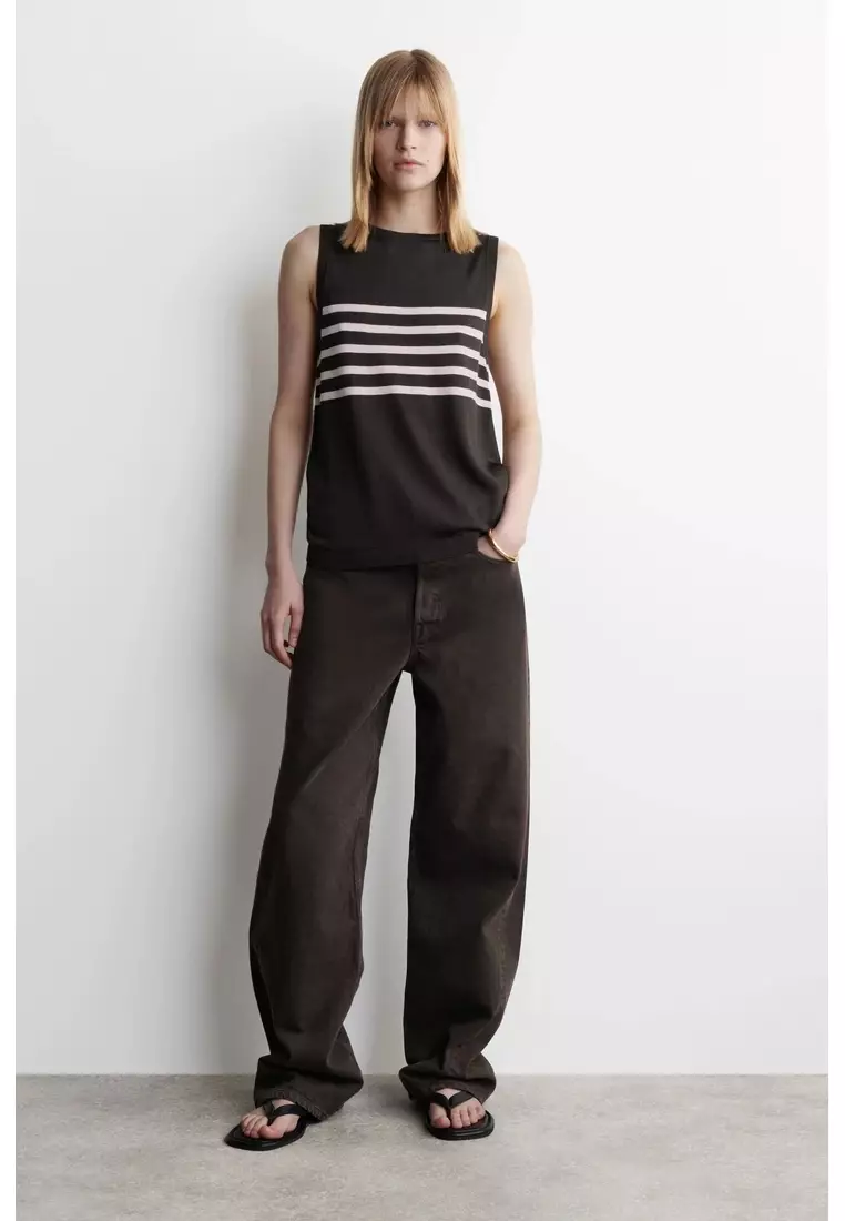 STRIPED KNITTED TANK TOP