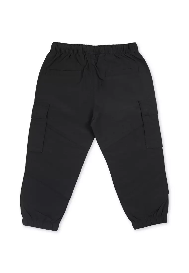 Boys Cargo Jogger Pants with Embroidery Details