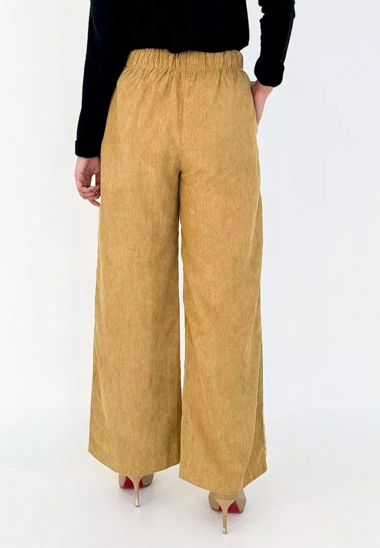Evy Pants (Celana Panjang Corduroy) Panjang 101 cm - Coklat