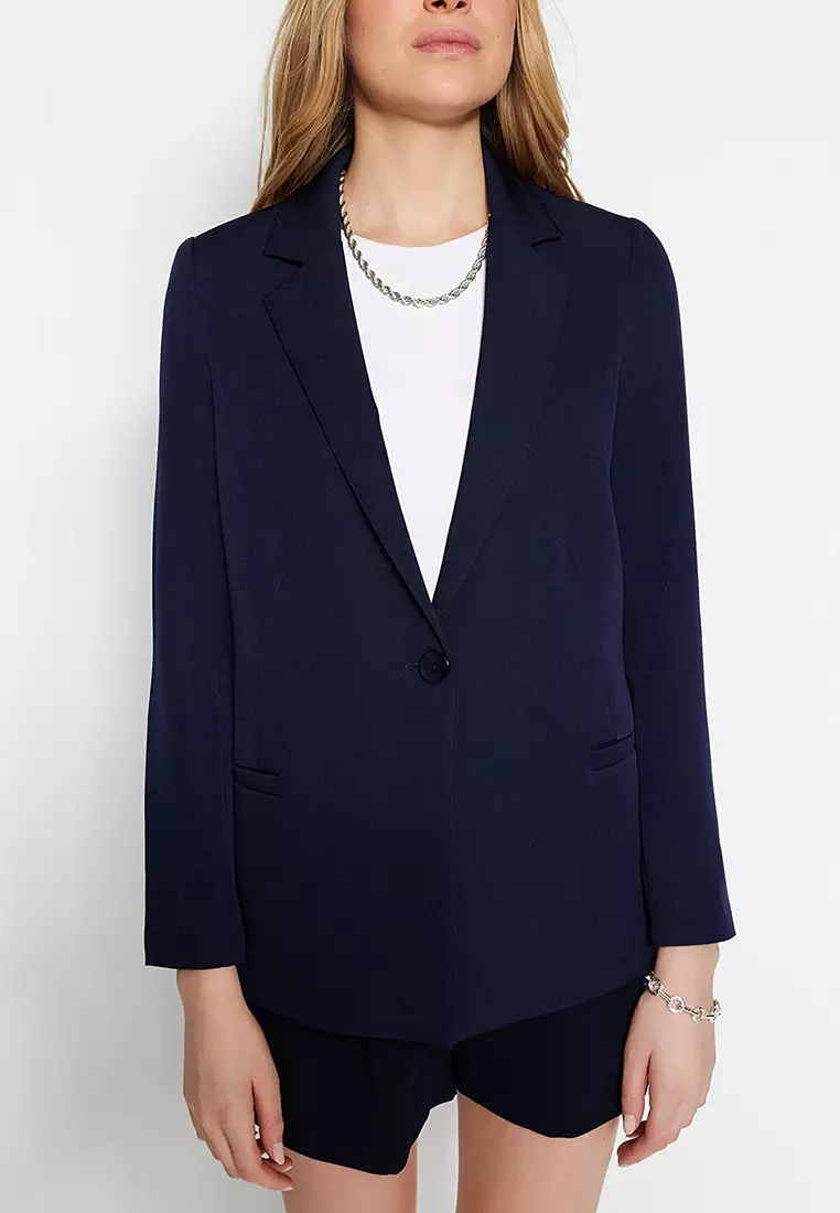 Lined Detailed Blazer Jacket
